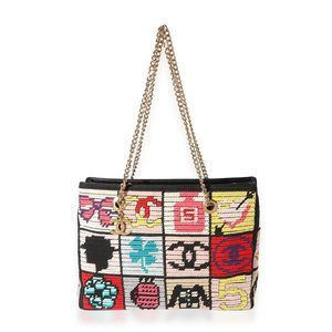 Chanel Multicolor Crochet Lucky Symbols Chain Tote